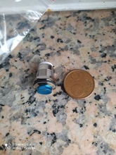 Interruptor de botón de Metal para coche, bocina momentáneo resistente al agua, 12mm, reinicio automático