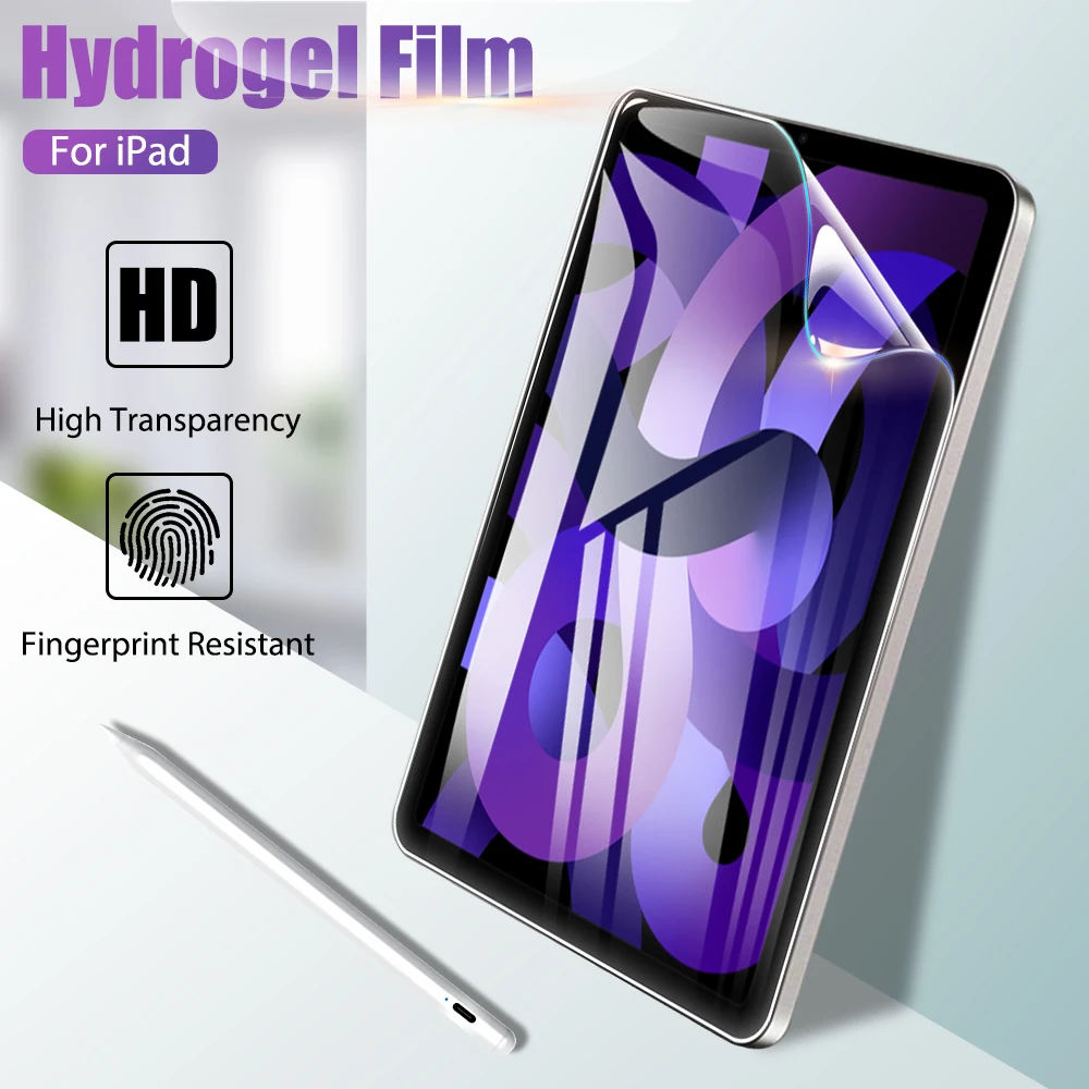 Ipad Pro 11 Air 5 4 3 용 하이드로 겔 필름 Ipad Mini 6 2 1 10.2 9.7 9 세대 2022 2021 2020 유리 없음