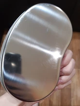 Bandeja de acero inoxidable para tatuaje, placa de flexión de desinfección quirúrgica para cejas, labios, tatuaje, herramientas de esterilización, tamaño S