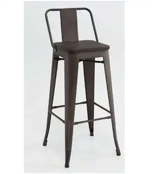 

Metal stool with backrest metal/wood.