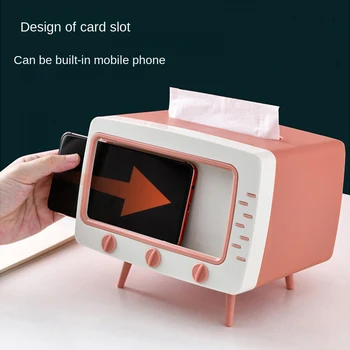 

TV Set Tissue Box Plastic Multifunction Napkin Papers Dispenser Home Portable Kitchen Storage Supplies simplicity Storage Box