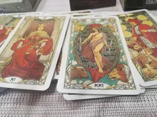 Cartas de Tarot Golden Art Nouveau, guía mística, división de entretenimiento, soportes de juego de mesa, venta al por mayor, 78 hojas/caja