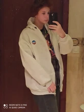 Sudadera de gran tamaño con cremallera para mujer, ropa de calle holgada de manga larga, chaqueta de estilo coreano, tops con cremallera para mujer, Sudadera con capucha negra 2020