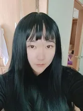 GEMMA Cosplay largo negro recto pelucas sintéticas con flequillo para las mujeres de África americano Lolita de diario fiesta resistente al calor de fibra