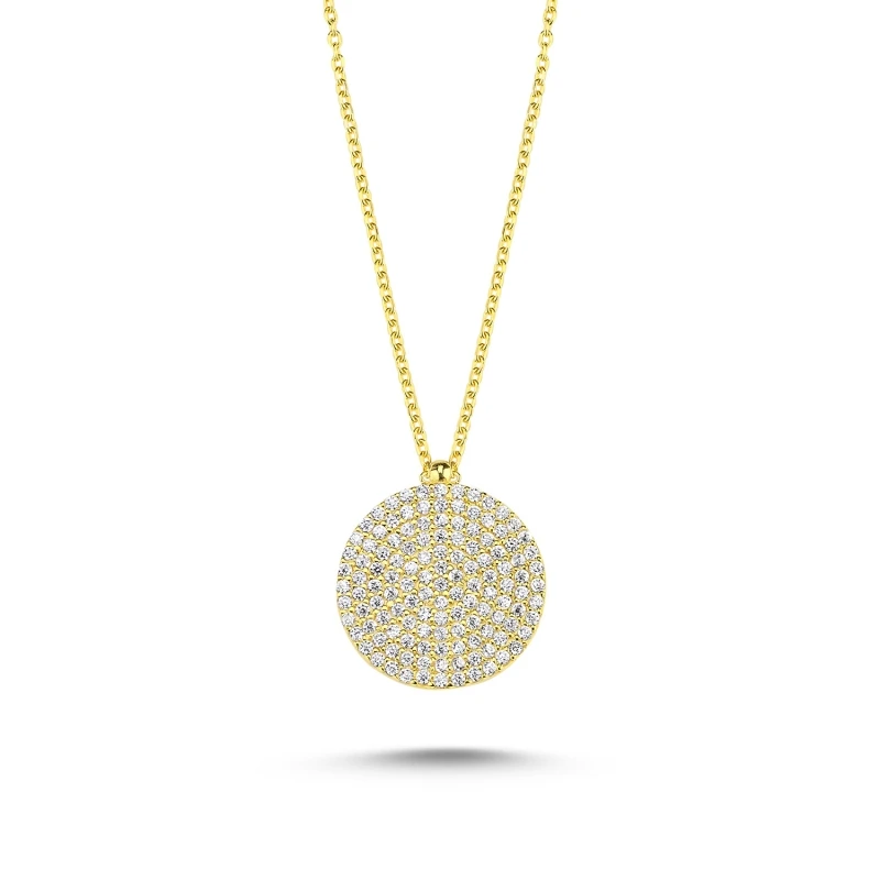 

Silver 925 Sterling Zircon Cubic Zirconia Round Pendant