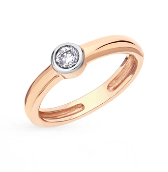 

Gold ring with diamonds sunlight sample 585