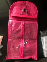 Bolsa de pelo negro Rosa Alileader con soporte de almacenamiento de peluca para pelucas, accesorios de peluca transparentes no tejidas, bolsa de almacenamiento para pelucas