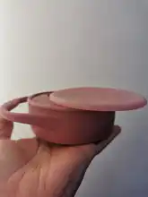 Taza de tentempié de silicona para bebé, contenedor de comida portátil, recipiente para aperitivos, sin BPA, tapa suave de silicona, nuevos colores