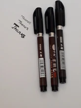 Pluma de pincel de 3 puntas, pluma de caligrafía, palabras aprendiendo chino, papelería, marcadores de dibujo para estudiantes, útiles escolares: Juego de bolígrafos