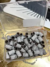 HYTOOS 100 unids/caja bandas de lijado sin mandril eléctrica uñas accesorios de taladro de cuidado de uñas de Gel polaco herramientas de eliminación