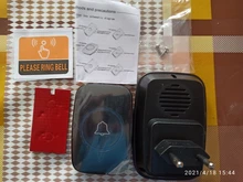 Timbre inalámbrico inteligente de bienvenida para el hogar, impermeable, control remoto, 300M, enchufe europeo, australiano, estadounidense