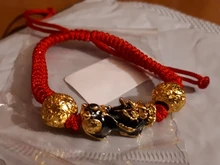 Pulsera trenzada de Pixiu para pareja, brazalete de Feng Shui rojo y negro, para la buena suerte y la riqueza, joyería para hombre y mujer