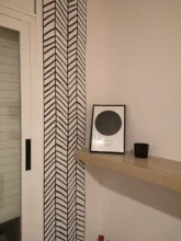 Stick Wallpaper Self-Adhesive Bedroom Vinyl Home-Decor Black White Modern-Stripe Peel