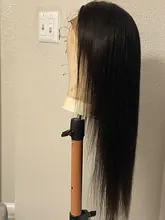 Luvin-pelucas de cabello humano para mujeres negras, barato, 180, 250 de densidad, 30, 40 pulgadas, liso, sin pegamento, Frontal, brasileño