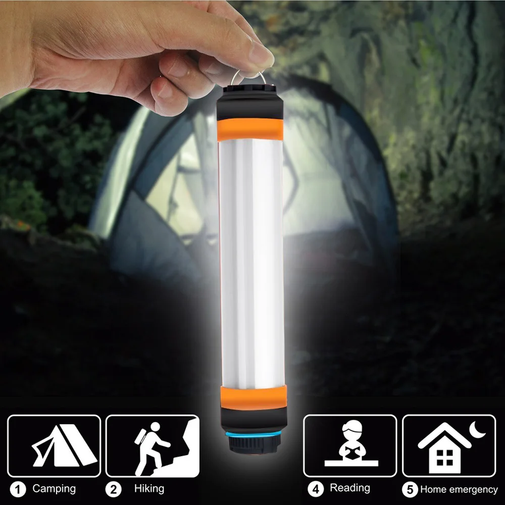 IP68 Светодиодный кемпинговая лампа для палатки свет usb зарядка наружная аварийная мощность свет 6 режимов фонарик комаров