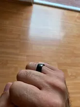 Modyle de los hombres de la moda de anillo de color negro titanio acabado mate clásico anillo de compromiso, joyería para hombre boda