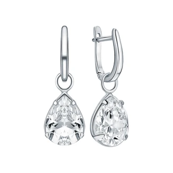 

Silver earrings with cubic zirconium sunlight sample 925