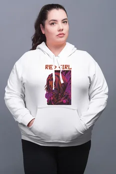 

Angemiel Wear Red Girl White Women 'S Hooded Sweatshirt