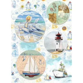 

Rice paper for decoupage craft Premier, A3, 25 g/m, Sea mood cp05530