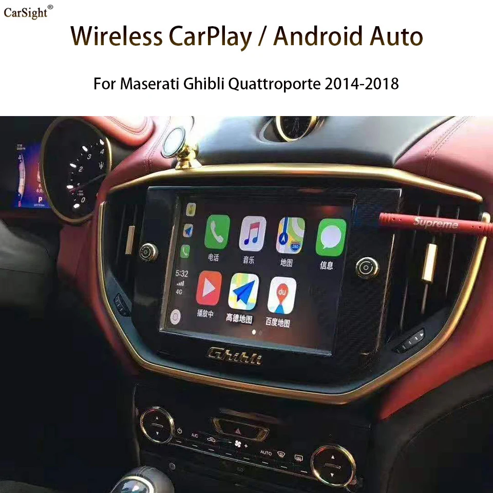 Apple / Android CarPlay для Maserati ghiдоступ Quattroporte сенсорный экран Заводская мультимедийная