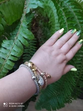 ZOSHI 3 unids/set búho de cristal pulseras de amuleto de corazón y brazaletes de aleación de oro elefante ancla colgantes pulseras de diamantes de imitación para las mujeres