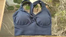 Sujetador deportivo de realce para mujer, Top transpirable sin aros, acolchado, para Fitness, gimnasio, Yoga, entrenamiento