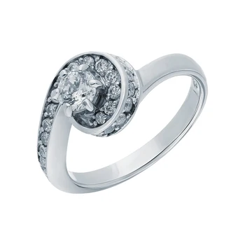 

Silver ring with cubic zirconia sunlight sample 925