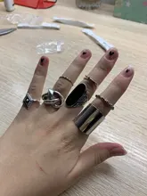 Tocona 6 unids/set Bohemia Color de plata antiguo Cross Arrow de diamantes de imitación negro anillos de encanto establece para las mujeres joyería de fiesta de кольца 3450