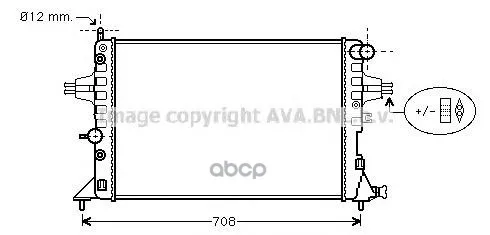 Радиатор Opel Astra G 1.4-2.2 A/T 98-06 Ava Ola2254 Ava арт. OLA2254