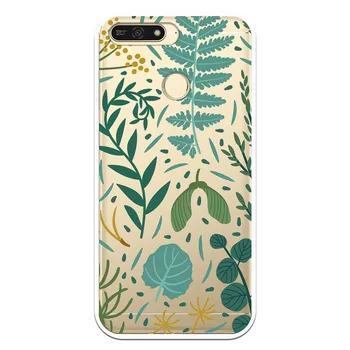 

Stand case costume drawing Leaves WP022 for Huawei Y6 2018