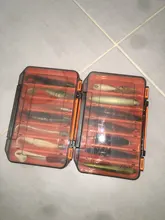 Kingdom Fishing Box 12 14 compartimentos accesorios de pesca, cajas de anzuelos de señuelo de almacenamiento de doble cara de alta resistencia, caja de aparejos de pesca