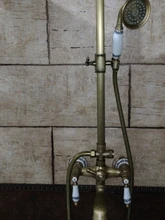 Shower-Faucet-Set Handshower Wall-Mount Brass Bathroom Rozin Antique Tap Dual-Handle