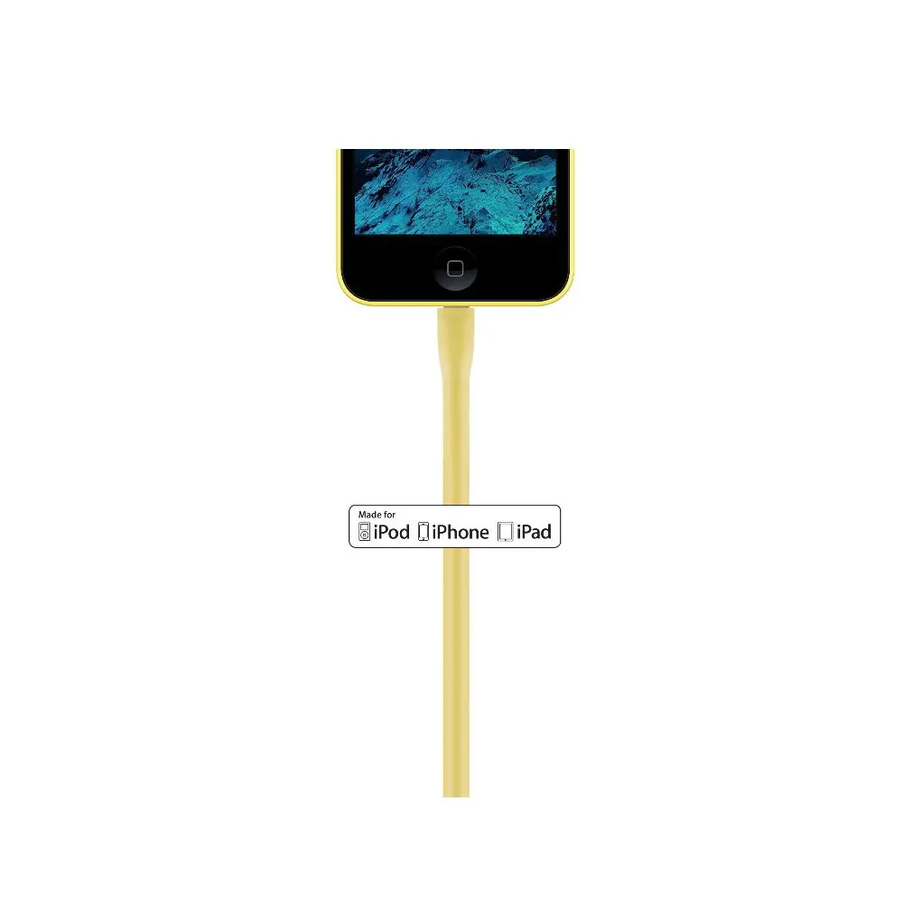 Кабель ROMBICA USB- Apple Lightning(MFI), силикон, желтый(DIG