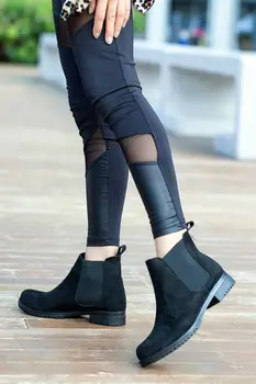

BEYON BLACK NUBUCK WOMEN'S HEELED BOOTS 2020 FASHION MIDI SIZE CHIC ELEGANT WARM WINTER AUTUMN QUALITY WATERPROOF