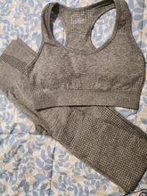 Mallas + sujetador deportivo sin costuras para mujer, conjunto de yoga sin costuras, mallas de gimnasio, sujetador deportivo de tirantes acolchado de realce