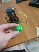 0,28 pulgadas rojo azul Digital Mini pantalla LED módulo DC2.5V-30V DC0-100V del voltímetro del probador de voltaje medidor de contador de Panel de coche de la motocicleta