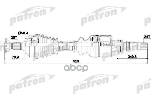 Полуось Правая 25x955x58 4x24 Citroen: Berlingo 08- C4 04- | Бытовая техника
