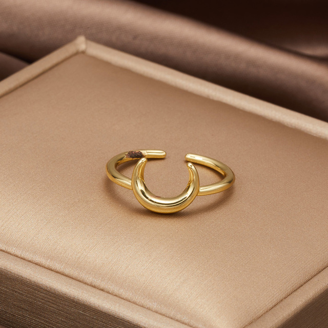 Luxury Zircon Star Heart Water Drop Pendant Ring Creative Chain Shape Open Ring Engagement Wedding Rings For Women Jewelry