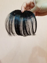 MERISI-flequillo postizo de pelo sintético, 4 colores, extensiones de cabello