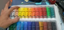 Pintura acrílica profesional de 12/24 colores 15ml tubos pintura de dibujo pigmento cuadro de pared pintado a mano para artista DIY