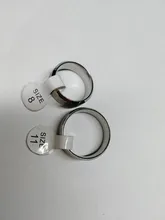 Anillo de acero inoxidable negro para hombre y mujer, joyería con abalorio, 2017