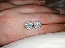 S925 de Color plata Simple ronda Bling CZ piedra de circón pendientes joyería de moda coreana pendientes para las mujeres chica