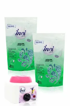 

Pearl waxing Green 2 PCs 200 grams (total 400 gram) + waxing heater machine hard beads waxing, painlessly bezsiz, natural and sugar-free