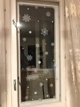 36pcs/lot White Snowflake Christmas Wall Stickers Glass Window Sticker Christmas Decorations