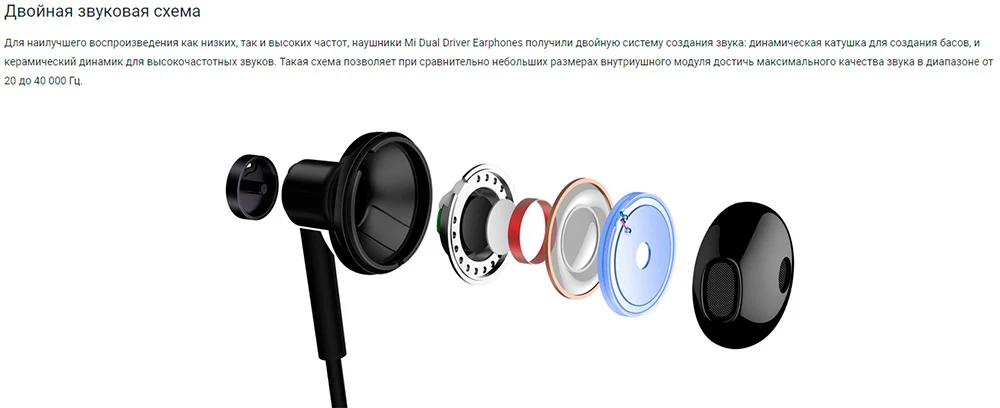 Наушники Xiaomi Mi Dual Driver Earphones(Type-C), гарантия РФ, быстрая