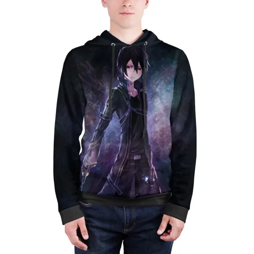 Мужская толстовка 3D Kirito для мужчин для спорта и отдыха, для путешествий, Спортивный стиль, полуприлегающий силуэт