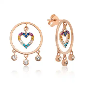 

Merve Silver Silver Heart Ring Female Earrings