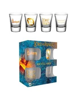 

▷ SET 4 shot glasses of Lord Of The Rings