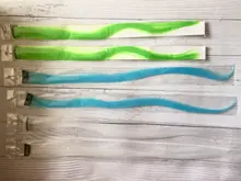 Lupu-extensiones de cabello sintético para niña, horquilla larga y lisa con un Chip en color arcoíris resaltado, para cabello falso