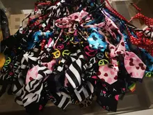 25 50 100 pcs/lot Mix Colors Wholesale Dog Bows Pet Grooming Supplies Adjustable Puppy